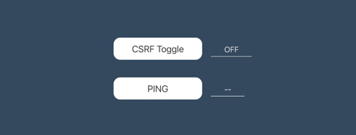 「CSRF Toggle」ボタンでCSRF Tokenをサーバに送信するか否かを選択