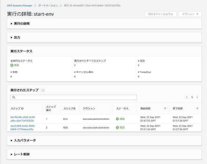 AWS Systems Manager（SSM）-ステータス