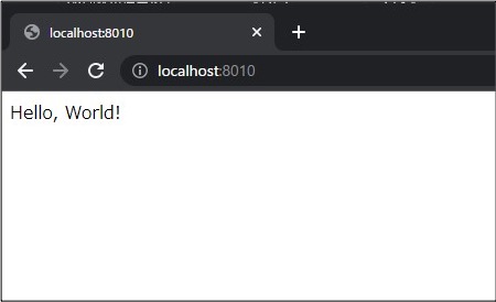 ローカルホストのHello World!