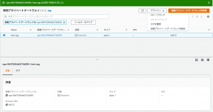 仮想プライベートゲートウェイ作成完了